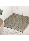1177 Bahçe Balkon Teras Banyo Paspası 9lu Zemin Karosu Latte