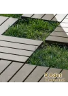 1177 Bahçe Balkon Teras Banyo Paspası 9lu Zemin Karosu Latte