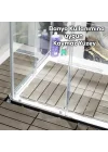 1177 Bahçe Balkon Teras Banyo Paspası 9lu Zemin Karosu Latte