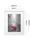 (11x14, 1 Pack, White) - 28cm x 36cm White Wood Picture Frame with Glass Front; Made to Display Pictures 20cm x 25cm with Mat or 28cm x 36cm Without Mat; Hanging Hardware Included