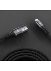 12W 2.4A USB-A to Lightning iPhone iPad ile Uyumlu Örgülü Hızlı Şarj ve Data Kablosu 2 Metre