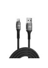 12W 2.4A USB-A to Lightning iPhone iPad ile Uyumlu Örgülü Hızlı Şarj ve Data Kablosu 2 Metre