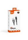 12W Dijital Led Ekranlı USB-A to Lightning iPhone iPad Örgülü Hızlı Şarj ve Data Kablosu 2 Metre