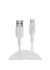 12W USB-A to Type-C Silikon Hızlı Şarj ve Data Kablosu Beyaz 2 Metre
