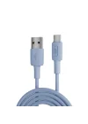 12W USB-A to Type-C Silikon Hızlı Şarj ve Data Kablosu Mavi 1 Metre