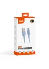 12W USB-A to Type-C Silikon Hızlı Şarj ve Data Kablosu Mavi 1 Metre
