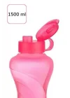 1500ml Kapasiteli Sporcu Tipi Suluk Pratik El Matarası Pembe