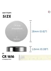 1616 DL1616 3V Lityum Düğmeli Piller (5li Paket)