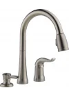 16970-Sssd-DST Single Handle Pull-Down Kitchen musluk with sıvı sabun dispenseri, paslanmaz by musluk