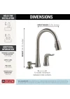 16970-Sssd-DST Single Handle Pull-Down Kitchen musluk with sıvı sabun dispenseri, paslanmaz by musluk