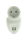 16A-3500W Çift Usbli Tekli Akim Korumali Priz (79 X 155 Mm)