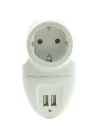 16A-3500W Çift Usbli Tekli Akim Korumali Priz (79 X 155 Mm)