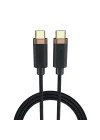 1m Usb-C To Usb-C Örgülü Şarj Kablosu - Siyah