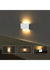 2 Adet Beril İki Yönlü Sensörlü Şarjlı LED Aplik, 5W 2700K Sıcak Işık, DC 5V, 110° Hareket Algılama, 3-5m Sensör Mesafesi, 20 Saat Sabit Işık Süresi, Otomatik/Manuel Modlu – ABS Gövde