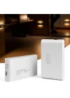 2 Adet Beril İki Yönlü Sensörlü Şarjlı LED Aplik, 5W 2700K Sıcak Işık, DC 5V, 110° Hareket Algılama, 3-5m Sensör Mesafesi, 20 Saat Sabit Işık Süresi, Otomatik/Manuel Modlu – ABS Gövde