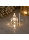 2 Adet Kristal Görünümlü LED Dekor Mum Işığı – Masaüstü Gece Lambası