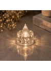 2 Adet Kristal Görünümlü LED Dekor Mum Işığı – Masaüstü Gece Lambası