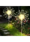 2 adet solar priz, bahçe lambası, 150 LED, dış mekan için, 8 mod, güneş enerjili lambalar, hava koşullarına dayanıklı, havai fişek, karahindiba, solar lamba, dış mekan, bahçe, yol, çim