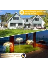 2 adet solar priz, bahçe lambası, 150 LED, dış mekan için, 8 mod, güneş enerjili lambalar, hava koşullarına dayanıklı, havai fişek, karahindiba, solar lamba, dış mekan, bahçe, yol, çim