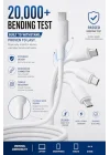 2 Adet x 180cm (6ft) Type C-C Kablo Seti, Kaymaz Tutamaç, 60Watt PD Hızlı Şarj, iPhone 15/16/17 ve Android İçin, Beyaz, Coral (2 Ad x 1.8Mt Beyaz)
