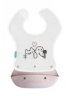2-in-1 Katlanır Mama Önlüğü / Powder Pink