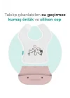 2-in-1 Katlanır Mama Önlüğü / Powder Pink