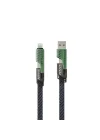 2 in 2 65w USB Type-C ve Lighting ile Uyumlu Örgülü Şarj Ve Data Kablosu - 1.5m Siyah AZ-B10th (CAR PLAY DESTEKLER)