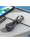 2 in 2 65w USB Type-C ve Lighting ile Uyumlu Örgülü Şarj Ve Data Kablosu - 1.5m Siyah AZ-B10th (CAR PLAY DESTEKLER)