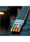 2 in 2 65w USB Type-C ve Lighting ile Uyumlu Örgülü Şarj Ve Data Kablosu - 1.5m Siyah AZ-B10th (CAR PLAY DESTEKLER)
