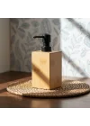 2li Bambu Sıvı Sabunluk Seti - Modern Pompalı Doğal Ahşap Sabun ve Losyon Dispenseri