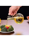 2li Bambu Stand ile Cam Yağdanlık ve Sirkelik Seti, Yemek Masası ve Sofralarınız İçin Bambu Standlı Şık Masa Üstü Yağ ve Sirke Şişeleri