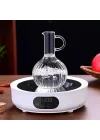 2li Bambu Stand ile Cam Yağdanlık ve Sirkelik Seti, Yemek Masası ve Sofralarınız İçin Bambu Standlı Şık Masa Üstü Yağ ve Sirke Şişeleri