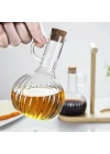 2li Bambu Stand ile Cam Yağdanlık ve Sirkelik Seti, Yemek Masası ve Sofralarınız İçin Bambu Standlı Şık Masa Üstü Yağ ve Sirke Şişeleri