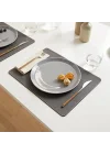 2li Gri Renk Deri Amerikan Servis 40 x 30 cm