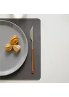2li Gri Renk Deri Amerikan Servis 40 x 30 cm