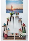 2Li Merdiven Çiçeklik, Saksılık, Balkon, Bahçe Dekor.raf,stant