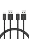 2li Örgülü USB-A - Lightning Kablo, 1,5 m, Yumuşak, Esnek ve Hızlı Şarj Kablosu, iPhone 14 ve Önceki Modeller, 9. Nesil iPad ve AirPods ile Uyumlu, Siyah