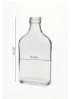 2Li Şeffaf Cam Yassı Yağdanlık - Sızdırmaz Geyik Tıpalı 200Ml. Sirkelik Sosluk