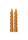 2li Twirl Glow Gold Şamdan Mum Seti (18 cm)