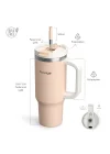 2 Moods Tuck-in Tumbler Sızdırmaz Çelik Termos 900 ML Bisque ST-239