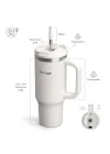 2 Moods Tuck-in Tumbler Sızdırmaz Çelik Termos 900 ML White Sand ST-242