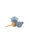 2si 1 Arada Kapaklı ve Pipetli Organik Bambu Alıştırma Bardağı - Blue 1073636