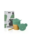2si 1 Arada Kapaklı ve Pipetli Organik Bambu Alıştırma Bardağı - Green 1073629