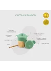 2si 1 Arada Kapaklı ve Pipetli Organik Bambu Alıştırma Bardağı - Green 1073629