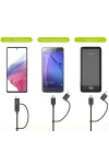 2si 1 Arada Type-C Micro USB Şarj ve Data Kablosu 1.2 Metre