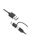 2si 1 Arada Type-C Micro USB Şarj ve Data Kablosu 1.2 Metre