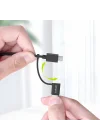 2si 1 Arada Type-C Micro USB Şarj ve Data Kablosu 1.2 Metre