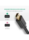 2.0 A USB-A & Mini-USB, Şarj ve Data Kablosu, 1.5 Metre, Siyah