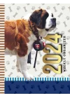 2024 Weekly Organizer: Dated 8.5x11 / 52-Week / To Do List - Notes Section - Habit Tracker / Jan to Dec / Life - Time Organization Gift / Saint St Bernard Dog Art on Paw Print Pattern Cover