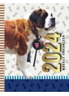 2024 Weekly Organizer: Dated 8.5x11 / 52-Week / To Do List - Notes Section - Habit Tracker / Jan to Dec / Life - Time Organization Gift / Saint St Bernard Dog Art on Paw Print Pattern Cover